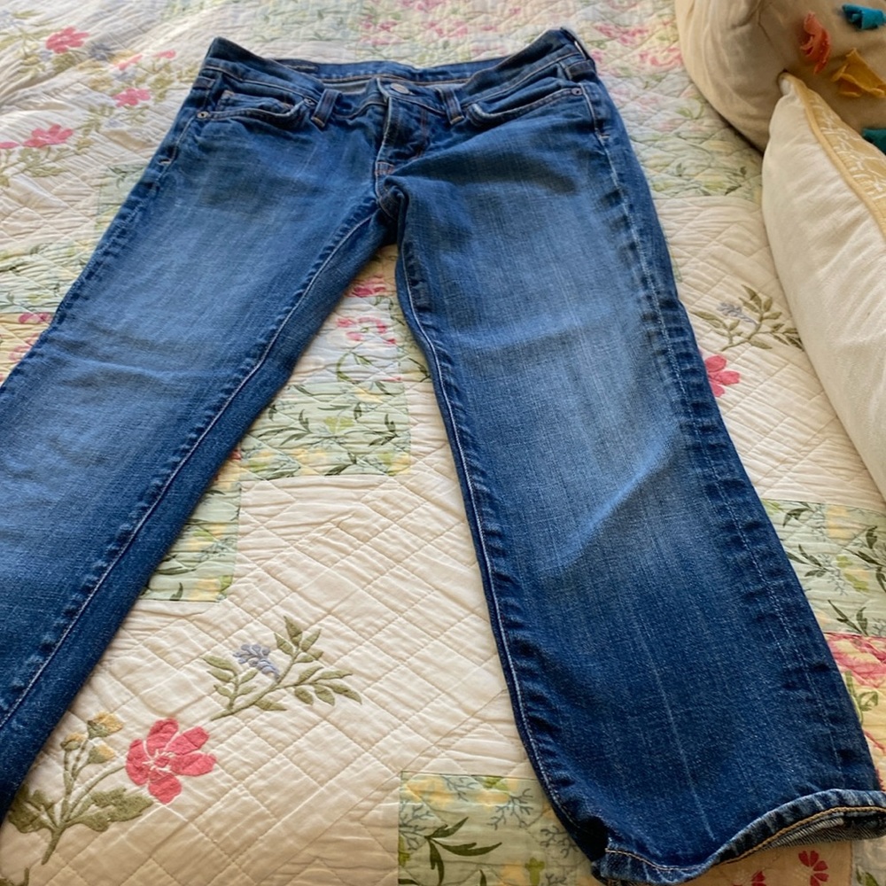 Citizen of humanity low waist cropped length jeans